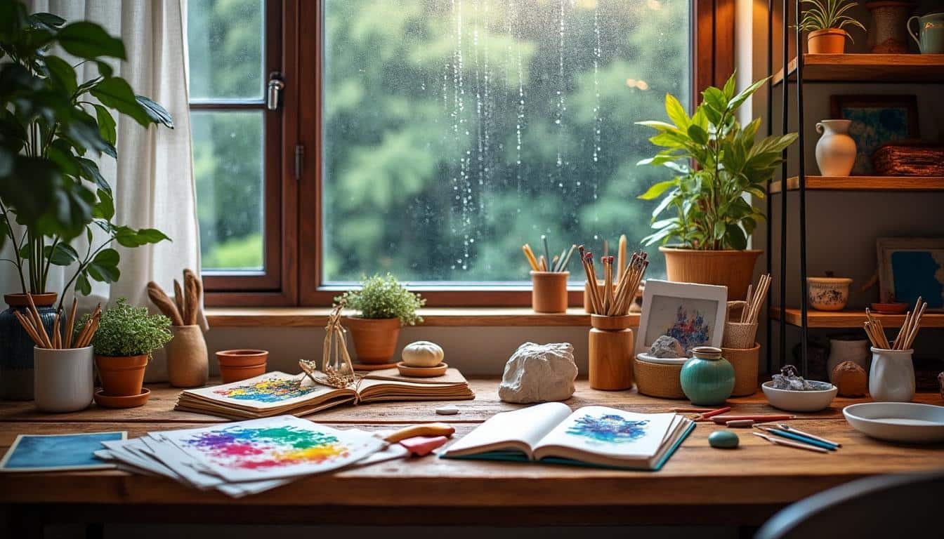 découvrez notre sélection d'ateliers créatifs idéaux pour animer vos week-ends pluvieux. laissez libre cours à votre imagination avec des activités variées, allant du bricolage à la peinture, parfaites pour tous les âges et tous les niveaux. transformez un jour de pluie en un moment de créativité et de plaisir !